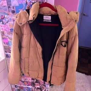 Urban Outfitters Tan Puffer Jacket